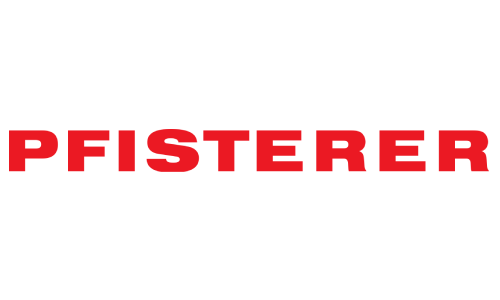 Red PFISTERER brand name on white background