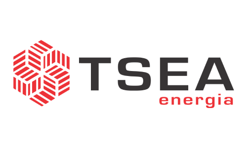 TSEA Energia logo with red geometric design