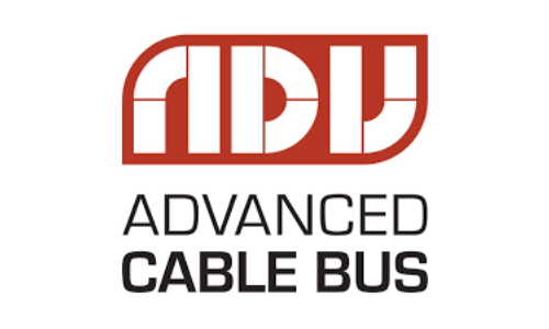 Red and white ADV logo graphic